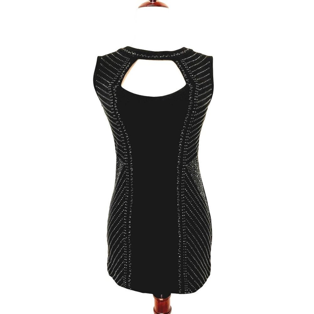 Cache Vintage Black Sequin Sexy Mini Dress XS